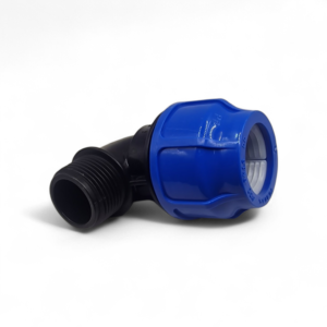 Коляно за ПЕ тръби с външна резба | Ф20 – Ф90