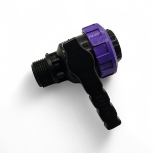 Кран външна/вътрешна резба 1 цол пластмасов