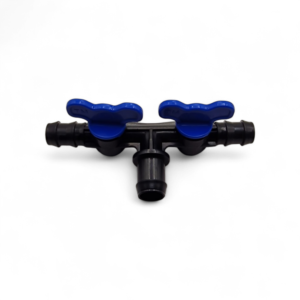 Двоен водоземен кран за капково напояване (за отвор)