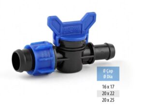 Водоземен кран за капков маркуч Ф17 – с винт