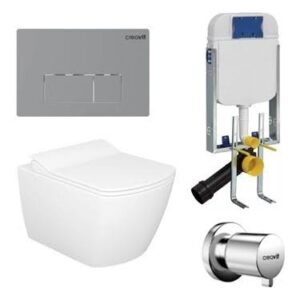 Конзолна тоалетна с вградено казанче комплект